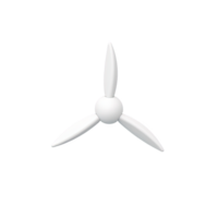 A white wind turbine isolated on transparent background png