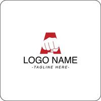 Letter A Battle logo design template. vector