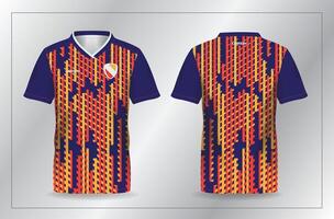 Vibrant soccer jersey with unique patterns vector