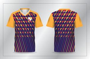 Soccer jersey with vibrant striped design vector