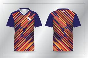 Colorful sports jersey front and back vector