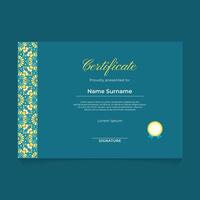 Elegant template of a certificate vector