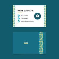 Floral business card design sample vector
