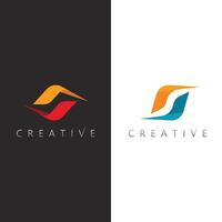 S Initial Logo in Clean Line Design for Corporate Branding Purpose vector