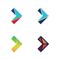 Directional Arrow Sign Logo Concept for Road Navigation and Location App Icons vector