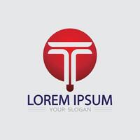 letter T logo image and font T design graphic for business vector