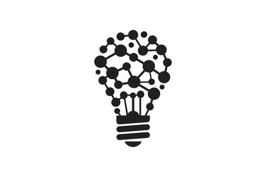 Lightbulb Network Connection Icon Creative Idea Lightbulb vector