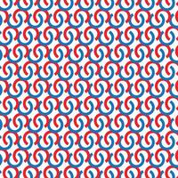 Interlocking C-Shapes A Repeated Red and Blue Abstract Composition vector