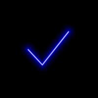 Check mark icon set. neon style.mark, checklist, selected, confirm, approve, correct, agree, mark checkbox, accept and verified icons. Solid icon collection vector