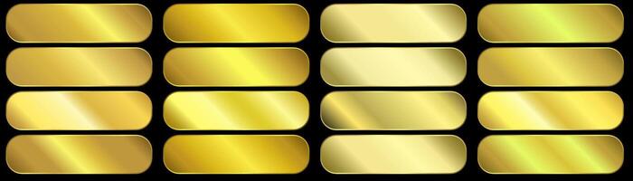 gradient, Golden metal collection. golden gradient. vector
