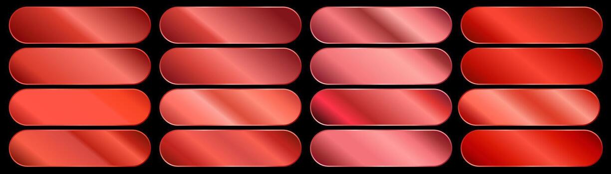 metal,Collection of red gradients. red metal gradient. modern modifications of colors and tones. vector