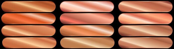 copper foil texture. glitter golden bronze metal gradient template. vector