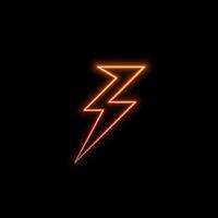 3D neon lightning. Design elements for Web, Internet, App, Advertising, Promotion. . vector