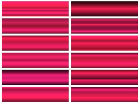 Golden rose leaf texture set. Pink poster gradient collection. on black background.glossy gradient set on black background, metallic texture vector