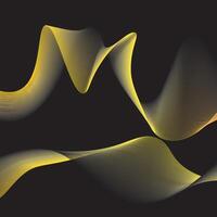 Elegant Abstract Gold Lines Flowing on Black Background vector