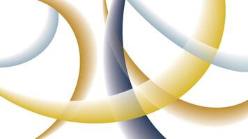 Flowing Abstract Lines in Gold Blue-Gray and White Minimalist Design on White Background vector