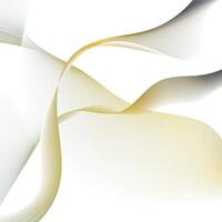 Minimal Abstract Flowing Lines in Gold and Gray on White Background vector