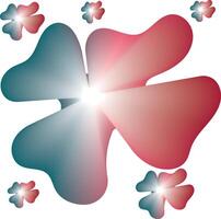 Teal Pink Fluid Abstract Shapes Organic Modern Gradient Background vector