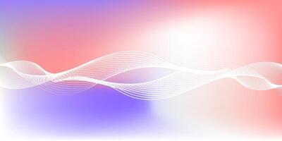 Colorful Abstract Gradient Background with Dynamic Flowing Line and Light Effects vector