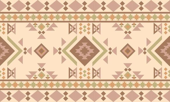 Geometric Inspired Seamless Pattern Boho Earthy Motif Background vector