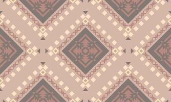 Muted Cross Motif Seamless Folk Pattern vector