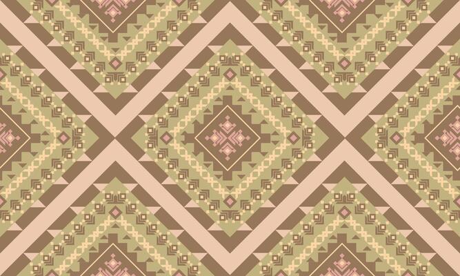 Geometric Weave Seamless Pattern earthy tones and symmetric diamond structures
