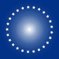 Circle of Stars on Blue Gradient, illustrator, EPS, vector