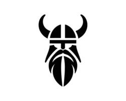 Stoic Viking Warrior Silhouette Graphic Icon Design vector