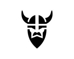 Minimalist Viking Warrior Icon Illustration for Modern Design vector