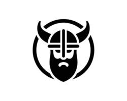 Nordic Warrior Graphic A Bold Viking Icon vector