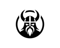 Bold Viking Warrior Crest Graphic Illustration vector