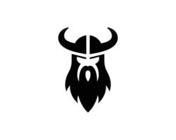 Fierce Viking Warrior Crest Emblem Design vector