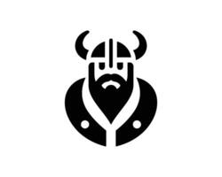 Bold Viking Warrior Glyph Illustration for Norse Mythology Enthusiasts vector