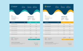 Editable clean creative modern corporate professional company business bill payment services form invoice template design. vector
