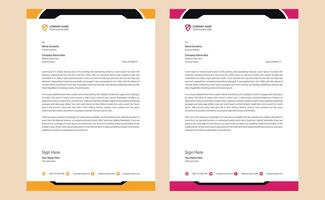 Creative modern corporate professional company minimalist business style letterhead design template. vector