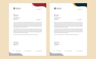 Editable elegant clean creative modern corporate company minimalist business letterhead design template. vector