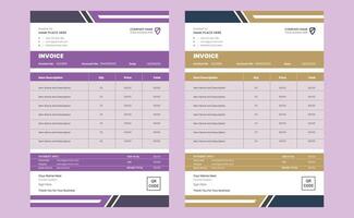 Editable clean creative modern corporate professional company minimal business cash memo billing sales voucher invoice template design. vector