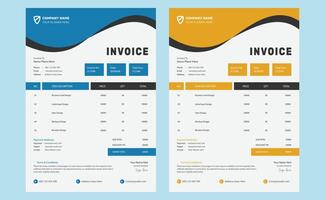 Editable clean creative modern corporate professional company business bill form money receipt cash memo voucher invoice template design. vector