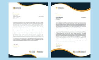 Creative modern corporate clean professional company minimalist business style letterhead template design. vector