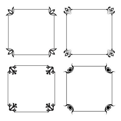 Vintage set Ornamental label frames. decorative vintage frame and retro badge