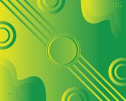 Minimal green geometric background. Dynamic circle shapes composition. Modern concept for graphic design, background, poster vector