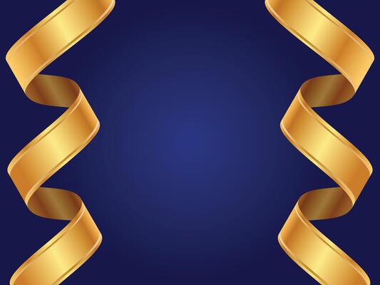 Abstract blue luxury background with gold ribbon. Elegant wave modern wallpaper. Template banner background for sales, ads, events, awards, web, pages, and others
