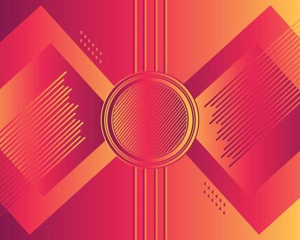 Abstract orange and red gradient geometric shape circle background. Modern futuristic background. Can be use for landing page, book covers, flyers, magazines, Modern abstract shapes concept vector