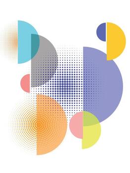 Vibrant Abstract Design Colorful Spheres Patterns Gradient color Suitable for modern designs, backgrounds, web graphics, and marketing materials vector