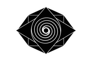 Spinning Rainbow Chakra Design on White Background vibrant vector