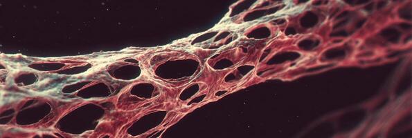 Exploring a Macro View of a Nerve-Like Organic Structure Showcasing Intricate Patterns and Textures Under Soft Lighting Conditions photo