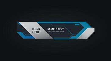 A collection of three sleek, technology inspired lower third overlays in format. vector