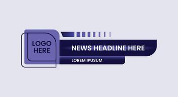 This illustration features three sleek and modern lower third templates, ideal for live broadcasts, news channels, YouTube content, and streaming overlays vector