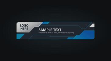 A collection of three sleek, technology inspired lower third overlays in format vector