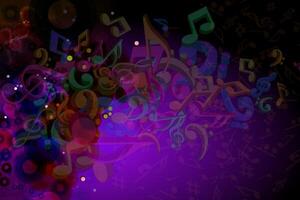 unique colorful musical keynotes backgrounds vector